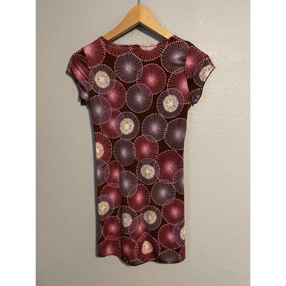 Vintage Copper Key Womens Top Small Abstract Smocked Stretch Babydoll Fairy Y2K - Picture 3 of 6